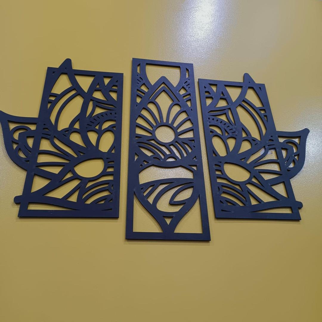 Laser Cut Lotus Wall Set For Enchaning your walls
