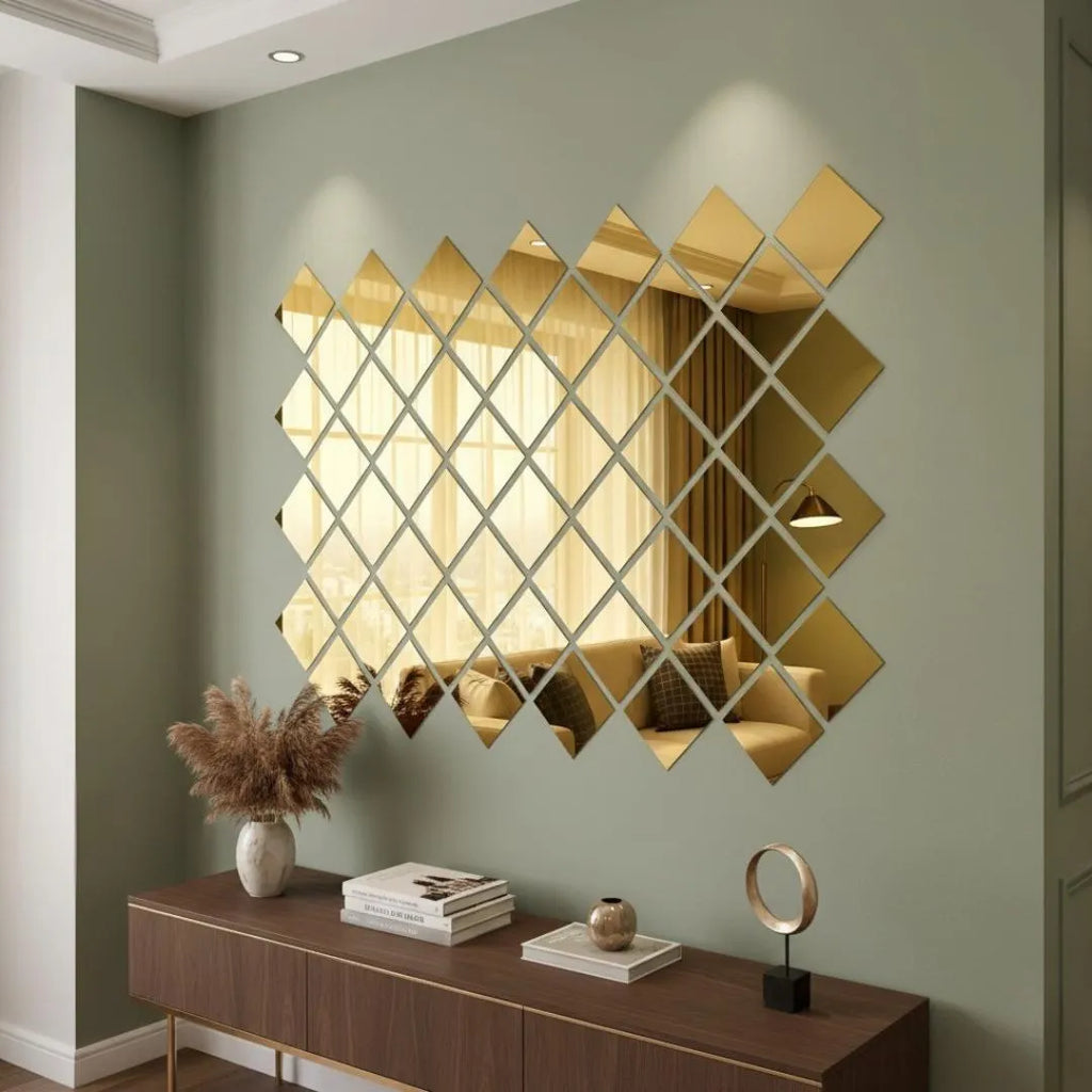 Acrylic Mirror Set of 6 (Golden and Silver both colors)