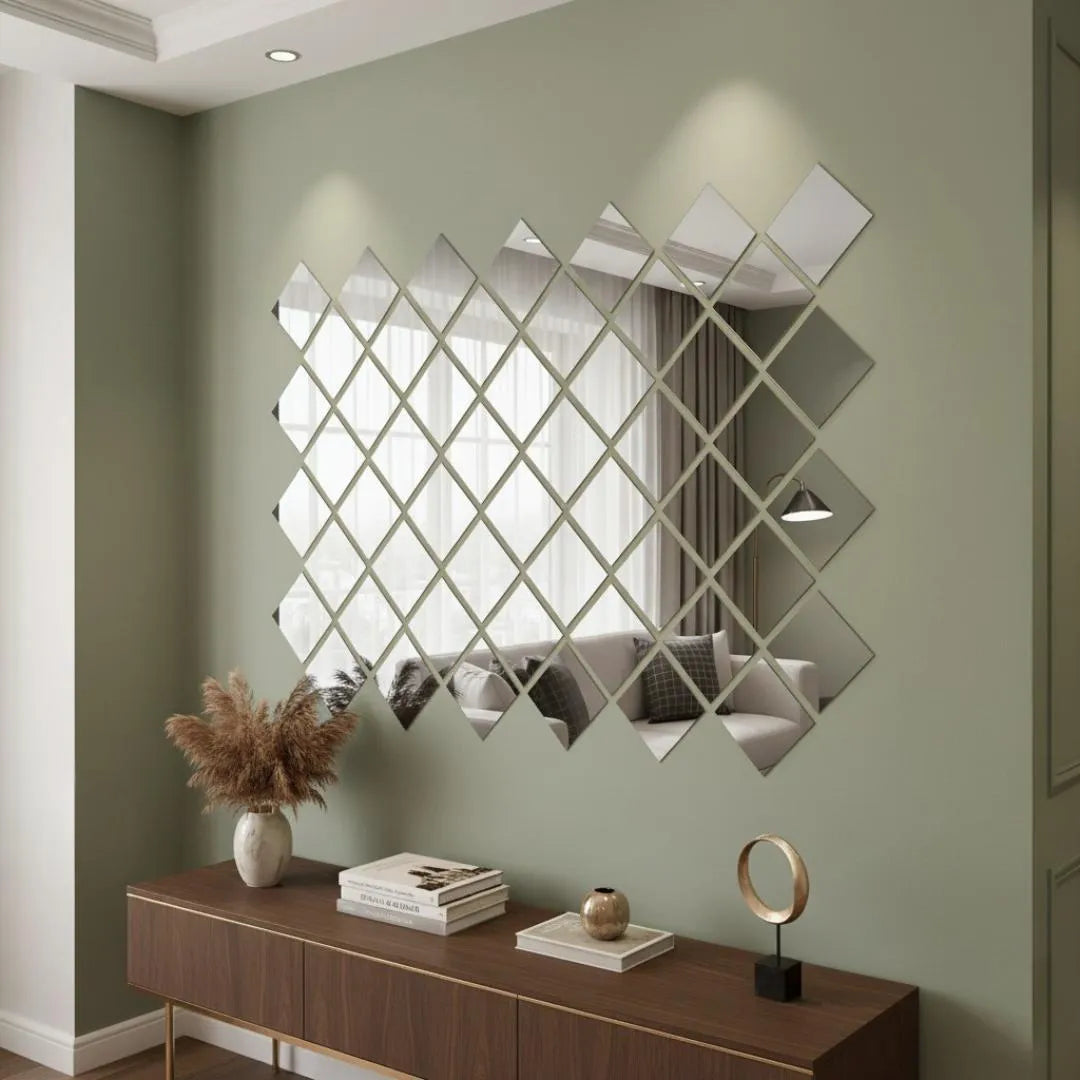 Acrylic Mirror Set of 6 (Golden and Silver both colors)