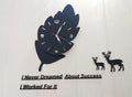 Success wall Clock Black with quote written