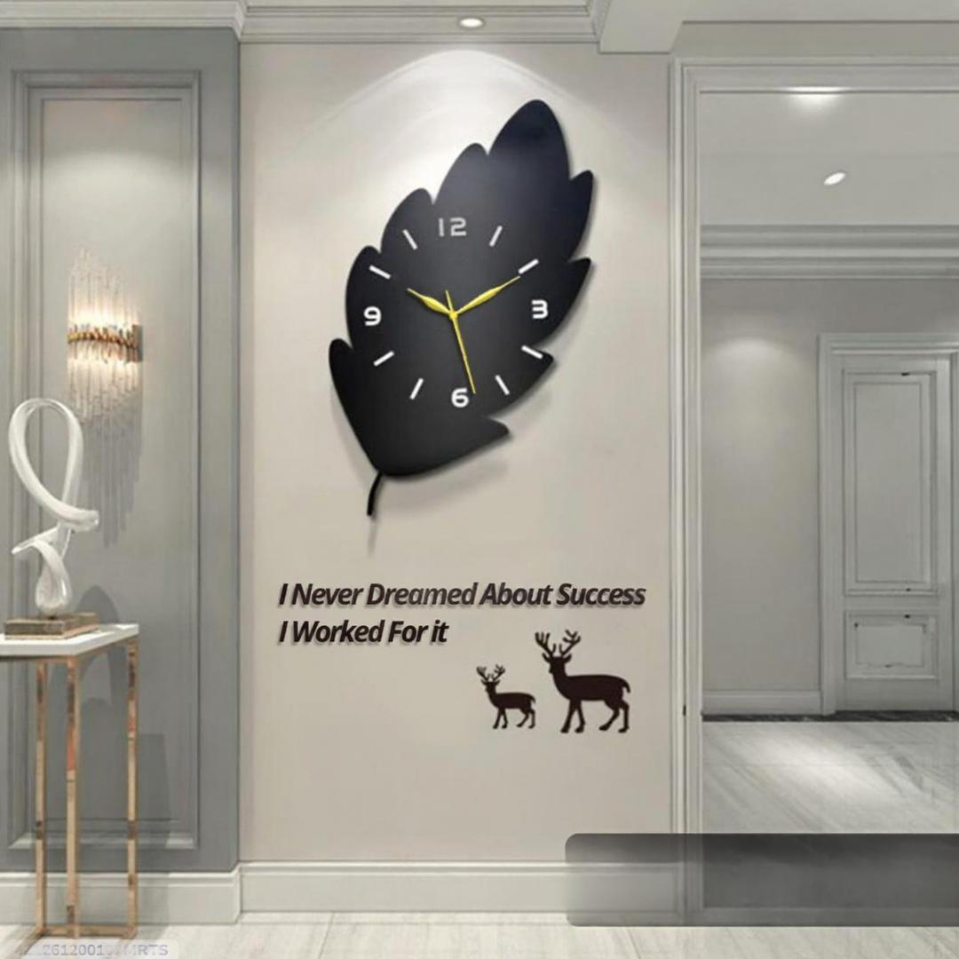Success wall Clock Black with quote written