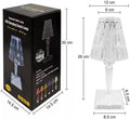 Starlight Bloom White Crystal USB Rechargeable Nightstand Lamp