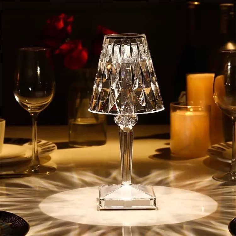 Starlight Bloom White Crystal USB Rechargeable Nightstand Lamp