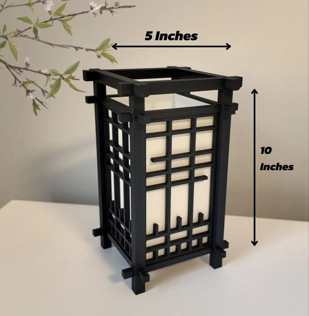 Minimalist Japanese Shoji Desk Lamp – Warm Gold Edition